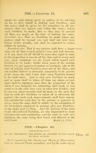 1783 Chap. 0042 An Act Describing The Power Of Justices Of The Peace In Civil Actions.