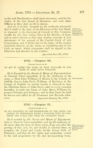1795 Chap. 0027 An Act Granting To The Proprietors Of The Locks And Canals On Merrimack River A Further Time To Complete The Canal And Locks By Patucket Falls.