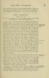 1798 Chap. 0022 An Act In Addition To The Act Establishing The Third Massachusetts Turnpike Corporation.