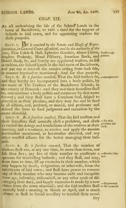1807 Chap. 0019. An act authorizing the sale of the School Lands in the town of Buckstown, to raise a fund for the support of Schools in said town, and for appointing trustees for these purposes.