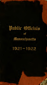 Public officials of Massachusetts (1921-1922)