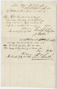 Payments made by Edward Hitchcock to Smith & Taylor, 1858
