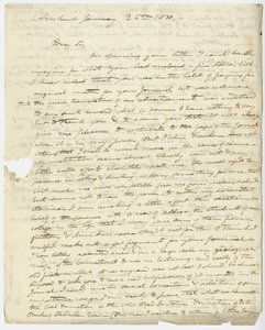 Edward Hitchcock letter to Benjamin Silliman, 1830 January 24