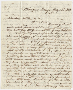 Mark Hopkins letter to Edward Hitchcock, 1848 July 25