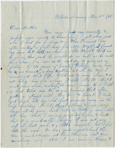 Edward Hitchcock, Jr. letter to Orra White Hitchcock, 1845 March 4