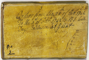 Jeffery Amherst order book, 1742 October 28 to 1743 February 1