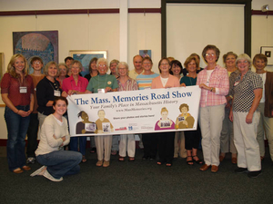 Volunteers and staff at the Brewster Mass. Memories Road Show