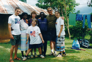 The Suorsa family visits with the Mundia family in Esabalu, Kenya