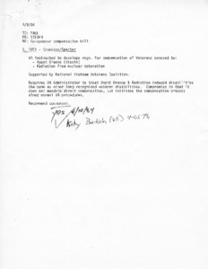 Memo to Paul from Steven regarding Co-Sponsor compensation bill