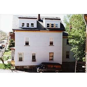 Side view of La Casita, La Alianza Hispana's Family Counseling Center, 78 Forest Street, Roxbury, Massachusetts