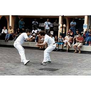 Capoeira performance in the plaza at Festival Betances.