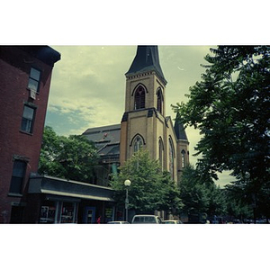 The spires and roof of the Jorge Hernandez Cultural Center.