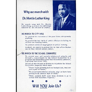 Why we march with Dr. Martin Luther King.