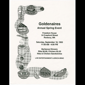 Flier for Goldenaires annual spring event