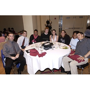 Senior table at the Student Activities Banquet