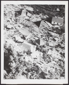 A view of the destruction caused by a hurricane at Buzzards Bay