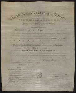 Harvard University diploma, 1859