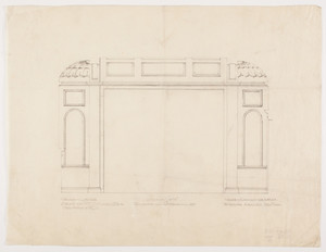 Reception room elevation (fireplace), 1/2 inch scale, residence of F. K. Sturgis, "Faxon Lodge", Newport, R.I.