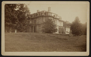 Exterior view of the David Nelson Skillings Mansion, Rangeley, Winchester, Mass., undated