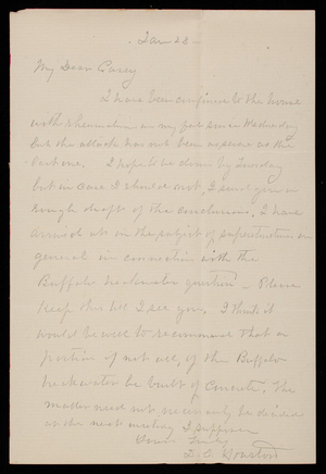 D. C. Houston to Thomas Lincoln Casey, January 23, 1887