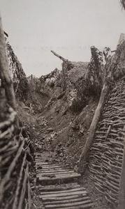 Ground-level view of a camouflaged trench, Douaumont