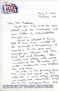 Letter from Arthur H. Peck to William L. Machmer