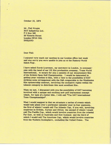 Letter from Mark H. McCormack to Phil Wright