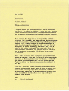 Memorandum from Judy A. Chilcote to Hans Kramer