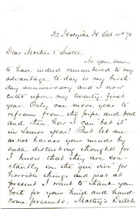 Letter from Joseph Lyman to Catherine Lyman and Annie Jean Lyman