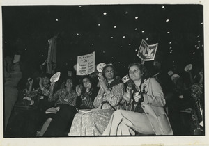 Delegates with signs