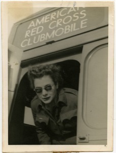 Jean M. Overturf in an American Red Cross Clubmobile