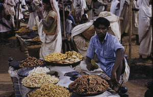 Sweetmeats seller at the market in Ranchi