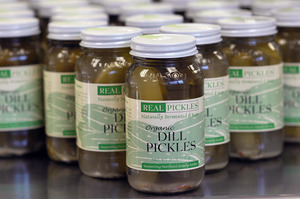 Jars full of pickles from Real Pickles
