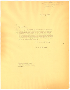 Letter from W. E. B. Du Bois to Fraternal Council of Negro Churches in America