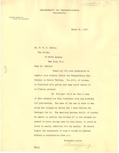 Letter from Donald Young to W. E. B. Du Bois