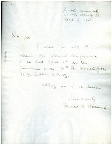 Letter from Francis Nwia-Kofi Krumah to W. E. B. Du Bois