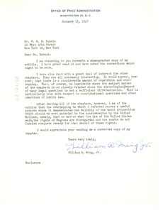 Letter from William R. Ming, Jr. to W. E. B. Du Bois