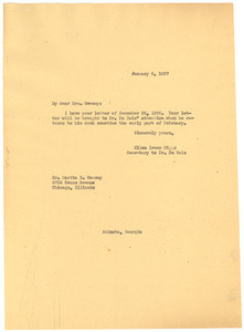Letter from Ellen Irene Diggs to Marita B. Occony