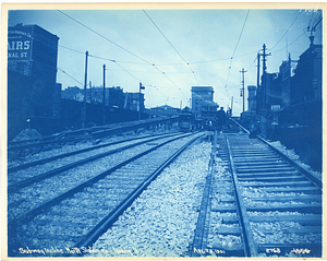 Subway incline, North Station, looking north