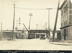 Easterly view of Freeport Street from Clayton Street