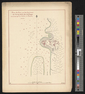 Plan du fort et des environs de l'entrée de la riv. de Chagre sur la cote septle de l'isthme de Panama