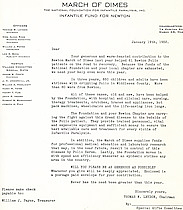 March of Dimes Correspondence