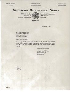 Letter from Ruth Goldfarb to Charles L. Whipple