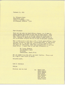 Letter from Mark H. McCormack to Elizabeth Sharp