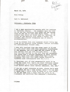 Memorandum from Mark H. McCormack to Phil Pilley