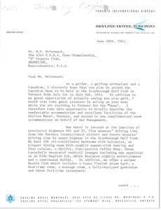 Letter from Larry Stephan to Mark H. McCormack