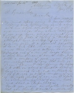 Letter from John Booth to Joseph Lyman