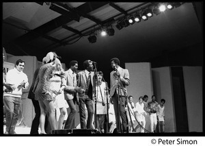 Chambers Brothers performing with dance group at the Newport Folk Festival