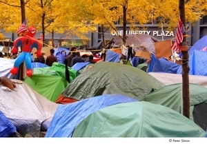 Occupy Wall Street: tents in the Occupy encampment