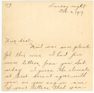 Letter from Letitia Crane to Frank F. Newth